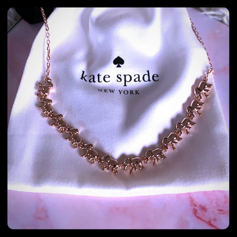 NWT Kate Spade Things We Love Rose Gold Necklace🐘